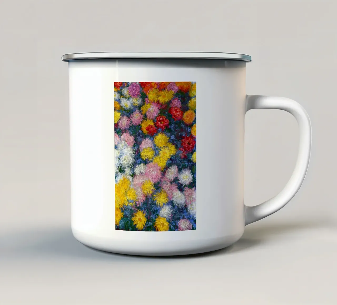 crisantemi colorati tazza in smalto da belong shop