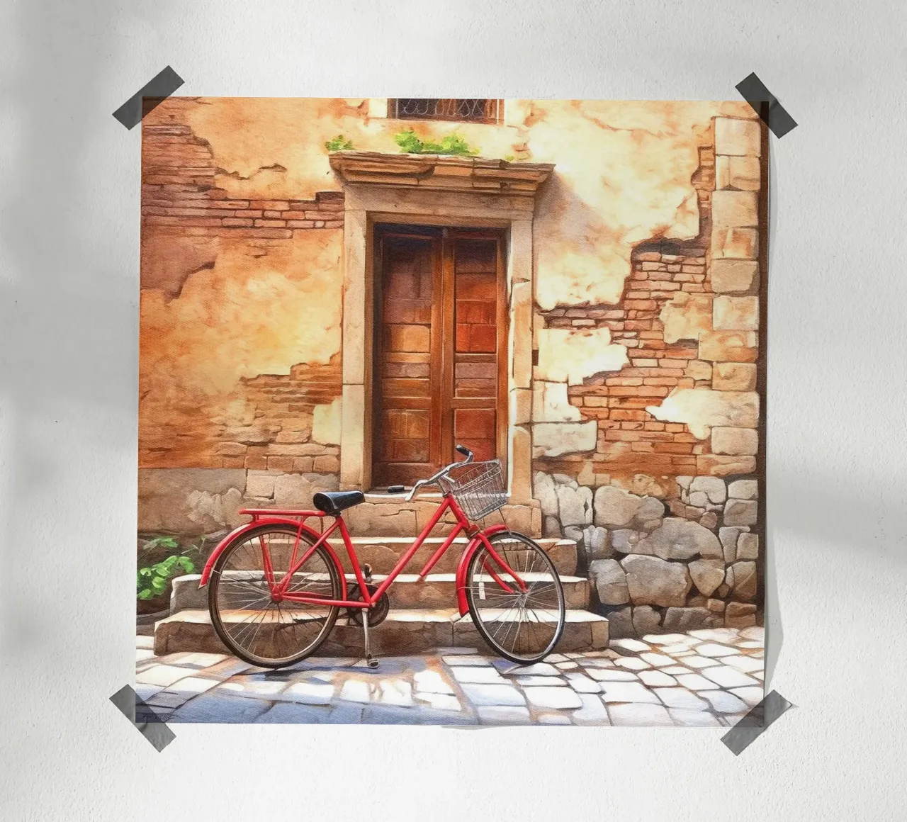 Bicycle poster con telaio in legno da Artsy Bessy