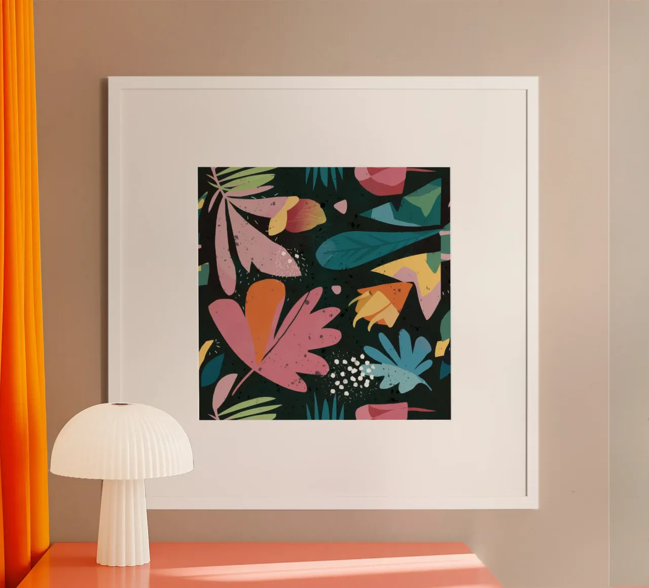 Giardino astratto notturno poster da Heaven Craft