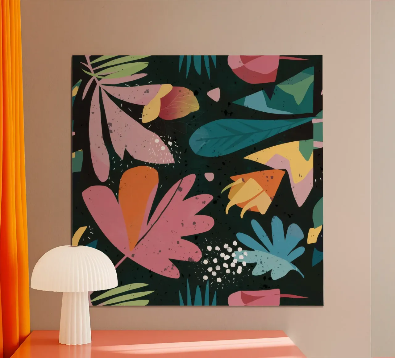 Giardino astratto notturno poster da Heaven Craft