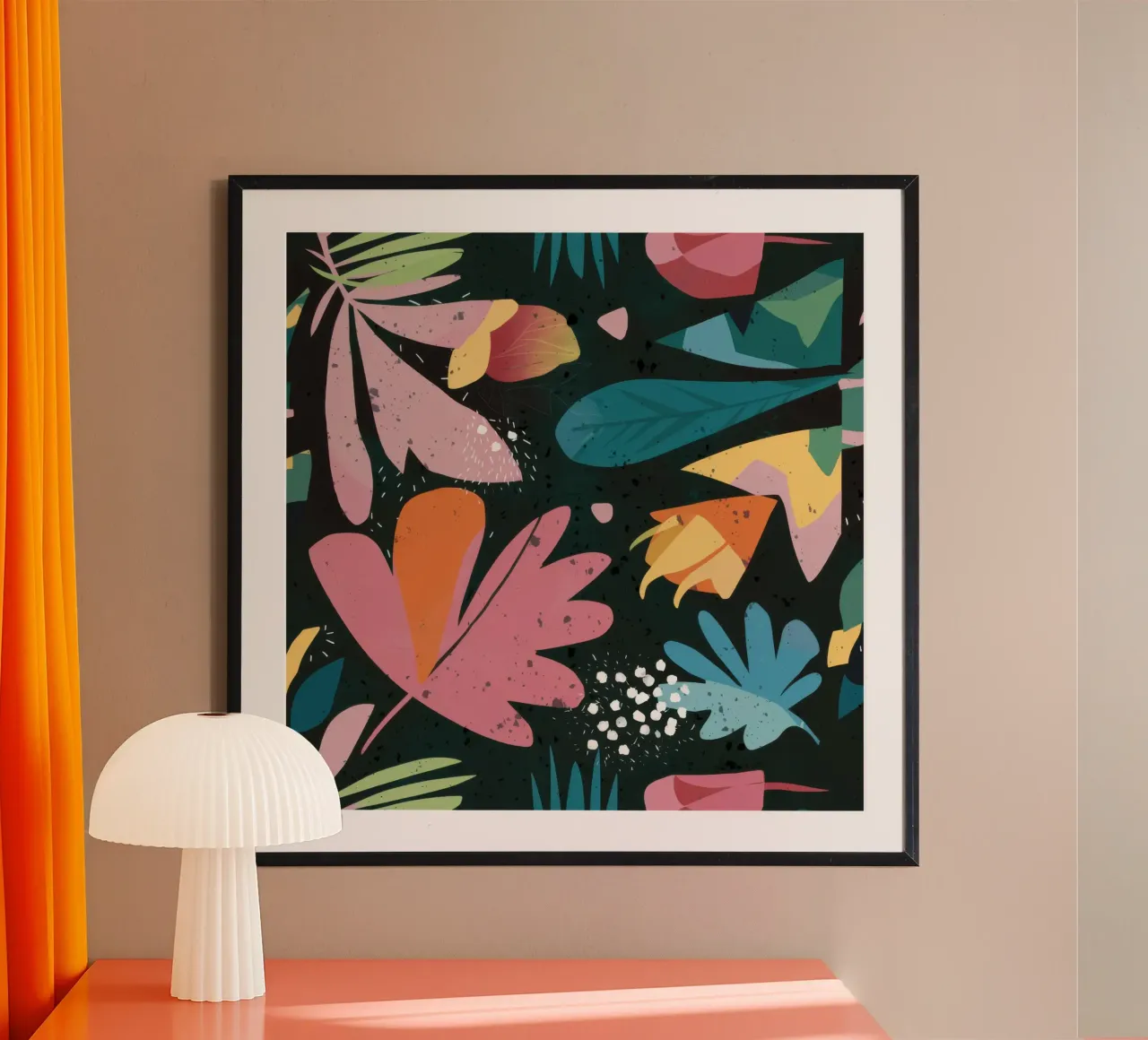 Giardino astratto notturno poster da Heaven Craft