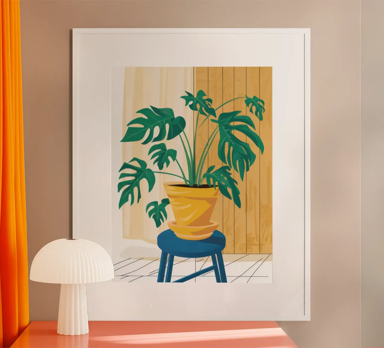 Monstera alla luce del sole poster da Wish Studio
