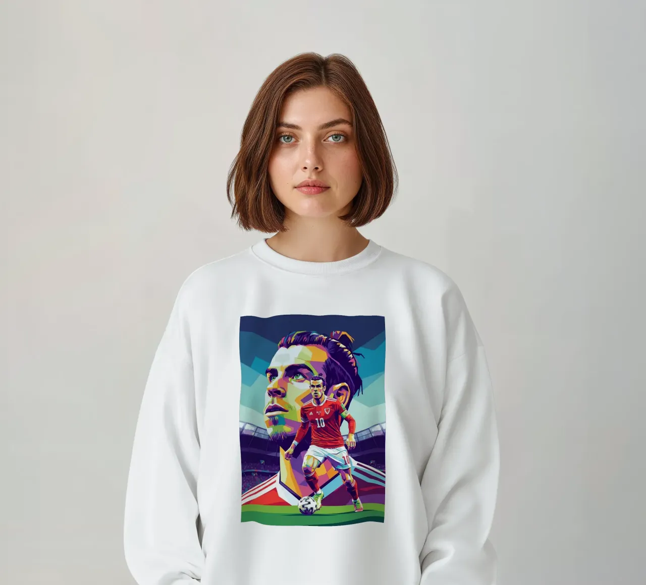 Ritratto pop art di Gareth Bale #2 felpa da Hantamrata
