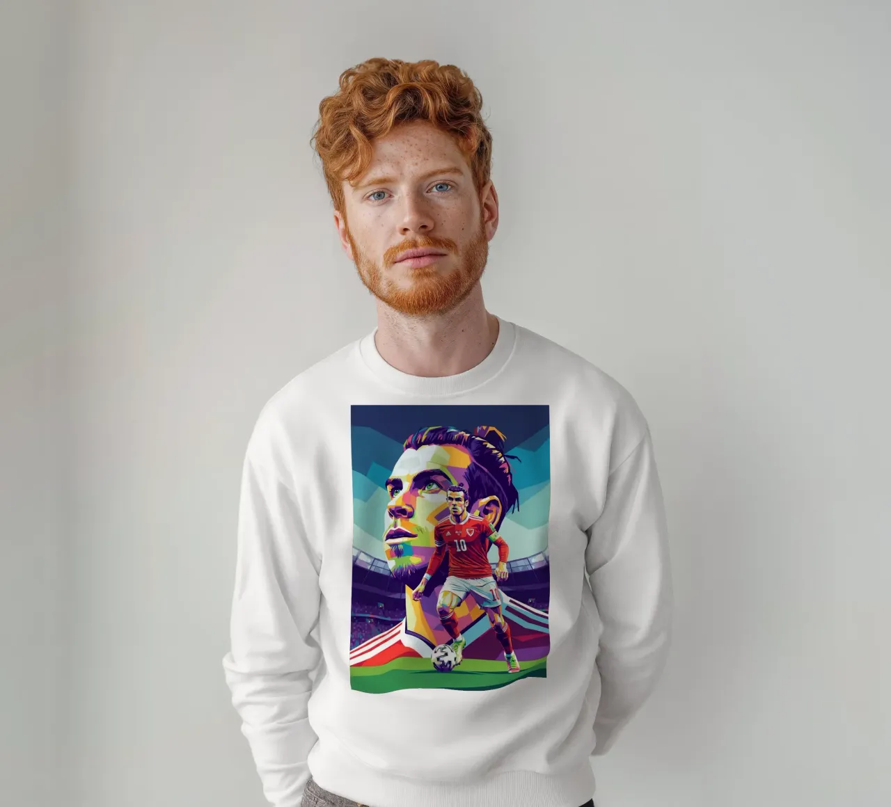 Ritratto pop art di Gareth Bale #2 felpa da Hantamrata