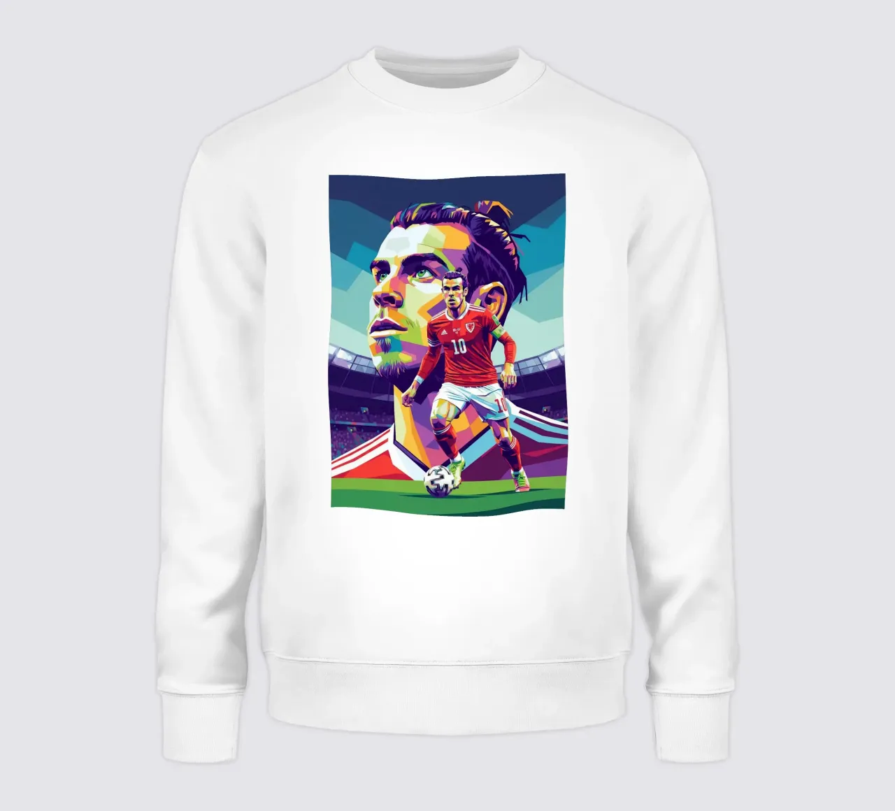 Ritratto pop art di Gareth Bale #2 felpa da Hantamrata