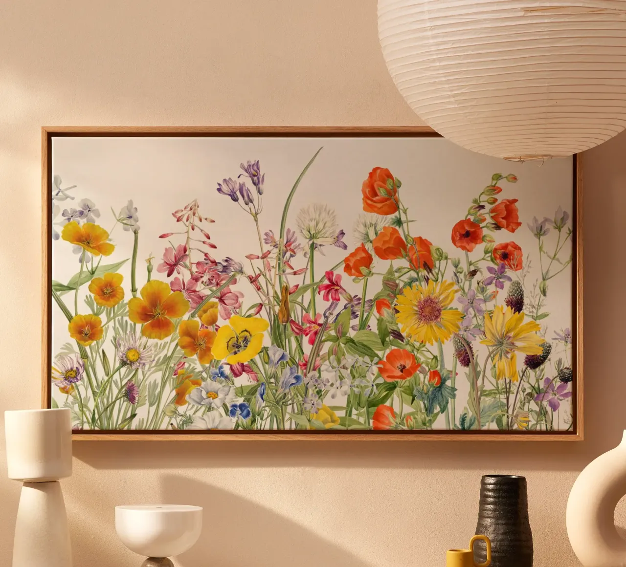 Spring is Here lienzo con Marco flotante de Artsy Bessy