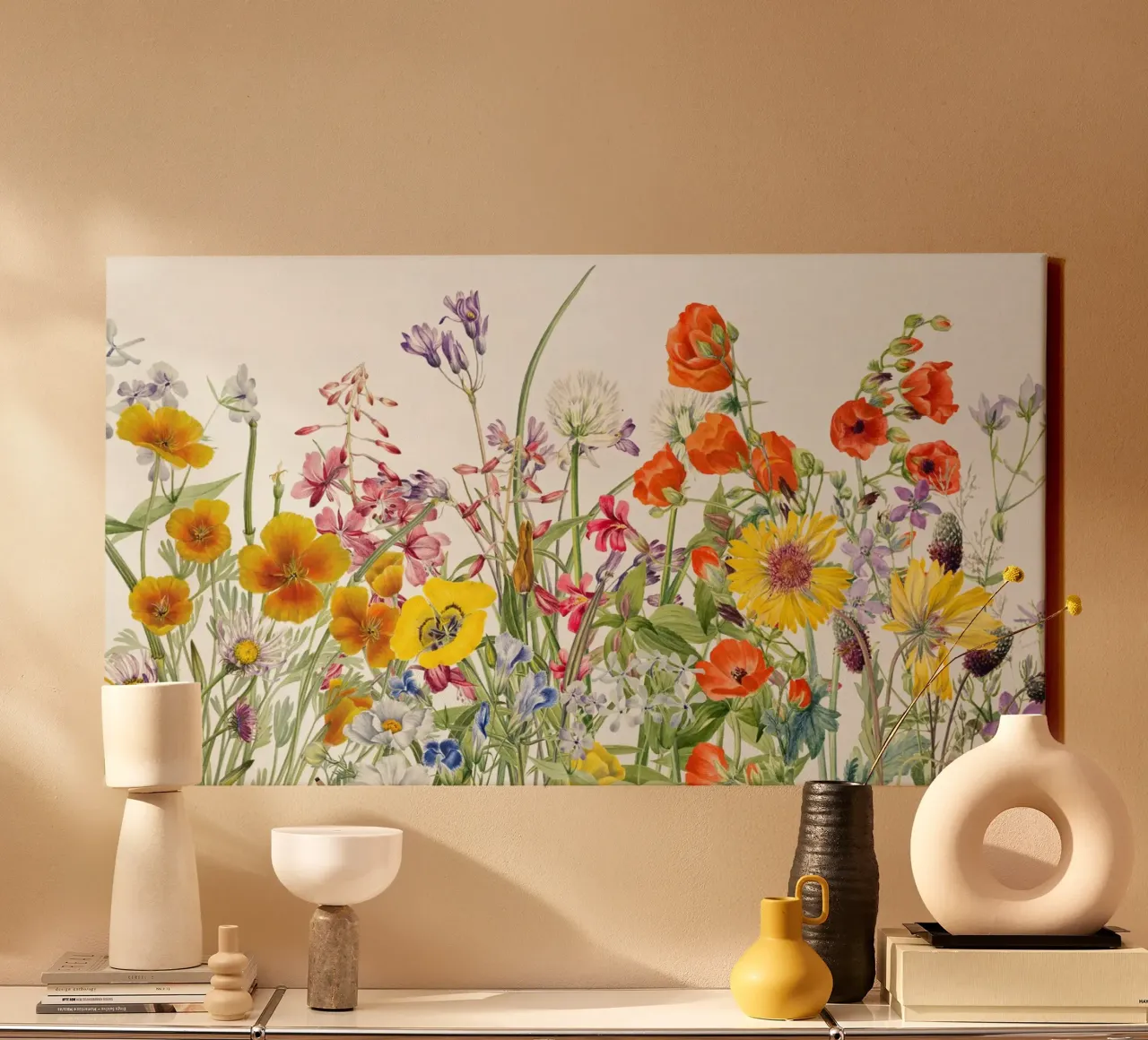 Spring is Here lienzo con Marco flotante de Artsy Bessy