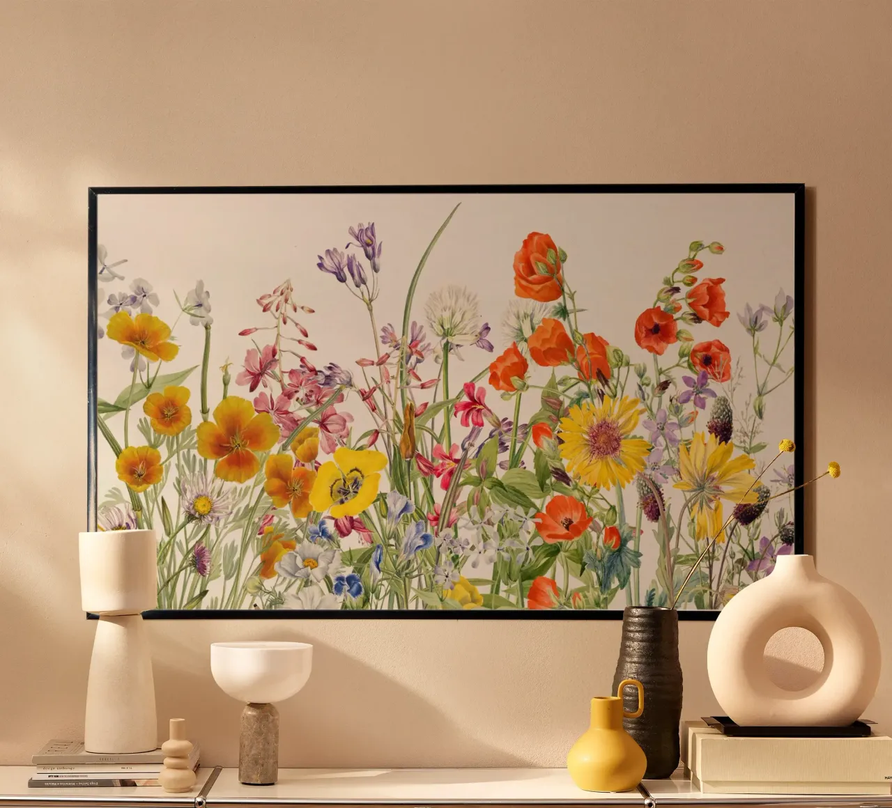 Spring is Here poster con telaio in plastica da Artsy Bessy