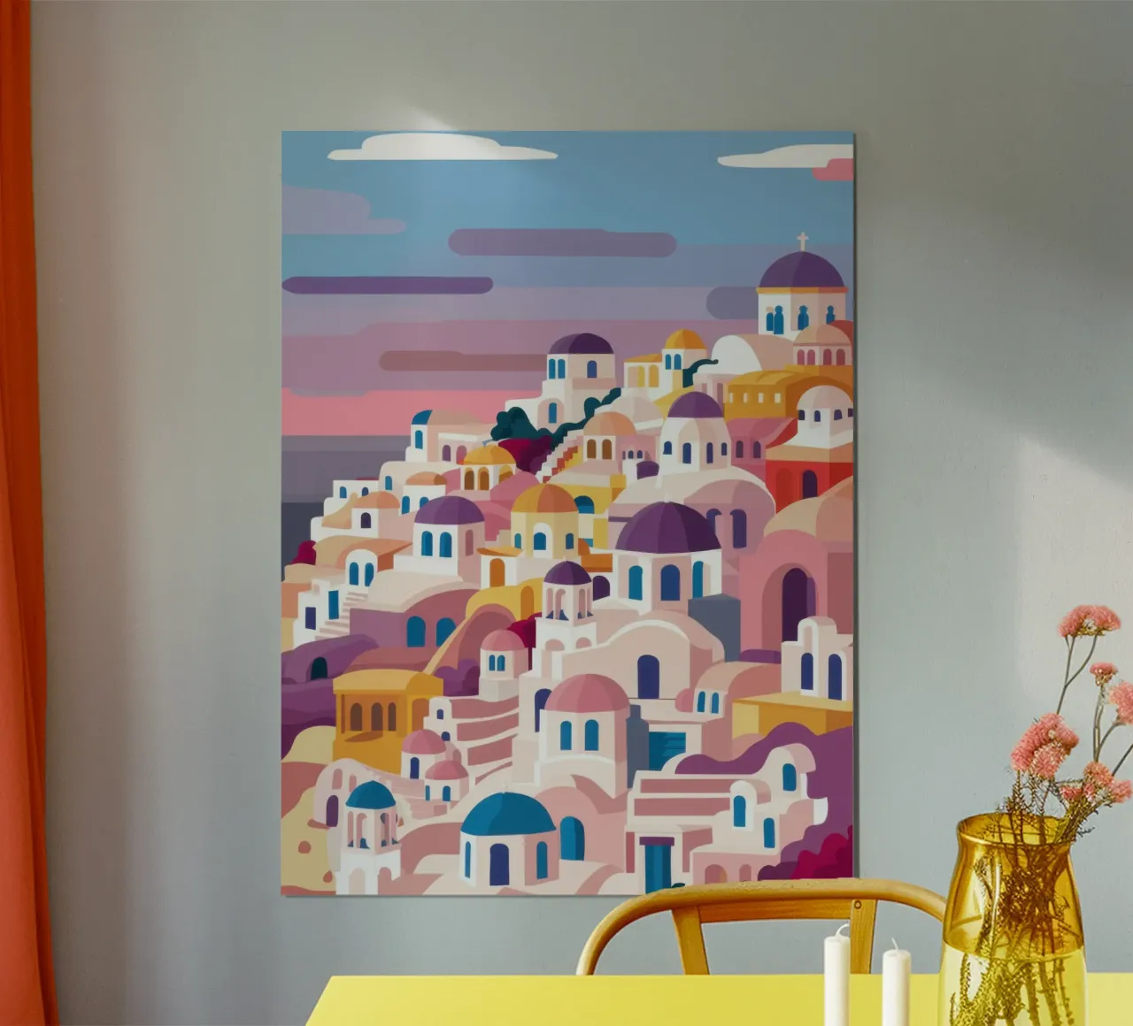 Crepuscolo su Santorini poster da Heaven Craft