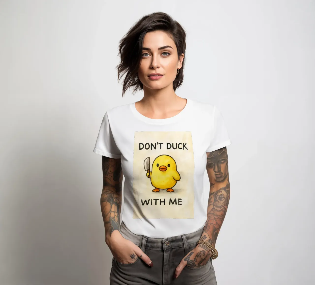 dodont duck with me funny ducknt duck with me funny duck t-shirt da donna da cepeducks