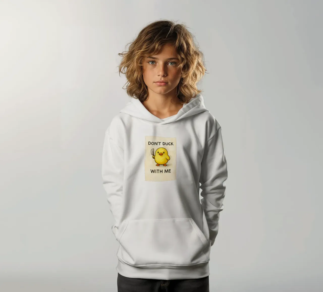 dodont duck with me funny ducknt duck with me funny duck felpa bambino con cappuccio da cepeducks