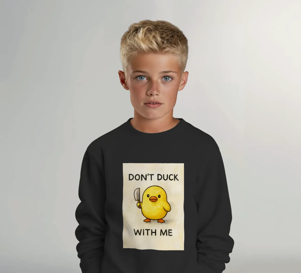 dodont duck with me funny ducknt duck with me funny duck felpa bambino da cepeducks