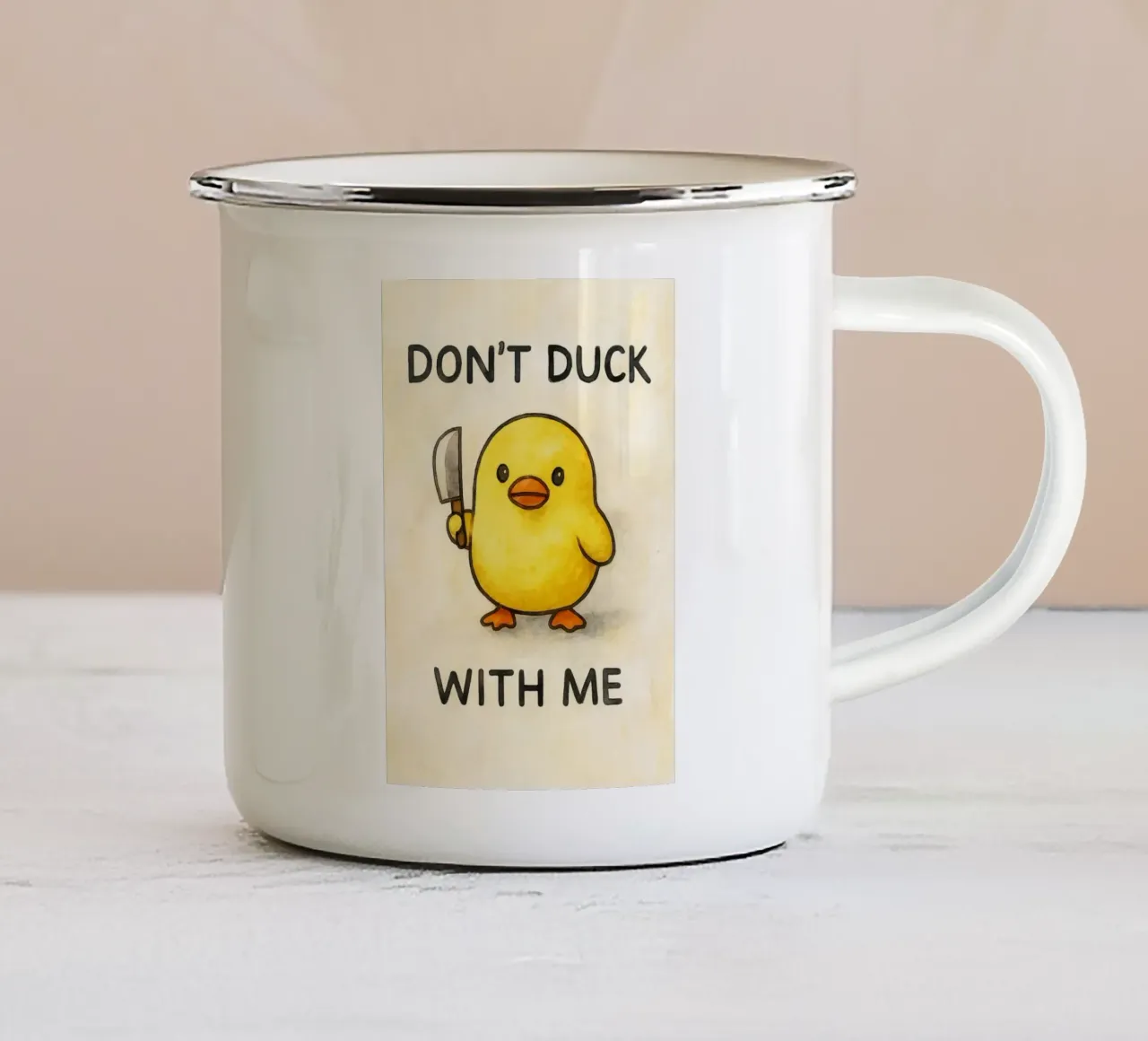 dodont duck with me funny ducknt duck with me funny duck mug en émail de cepeducks