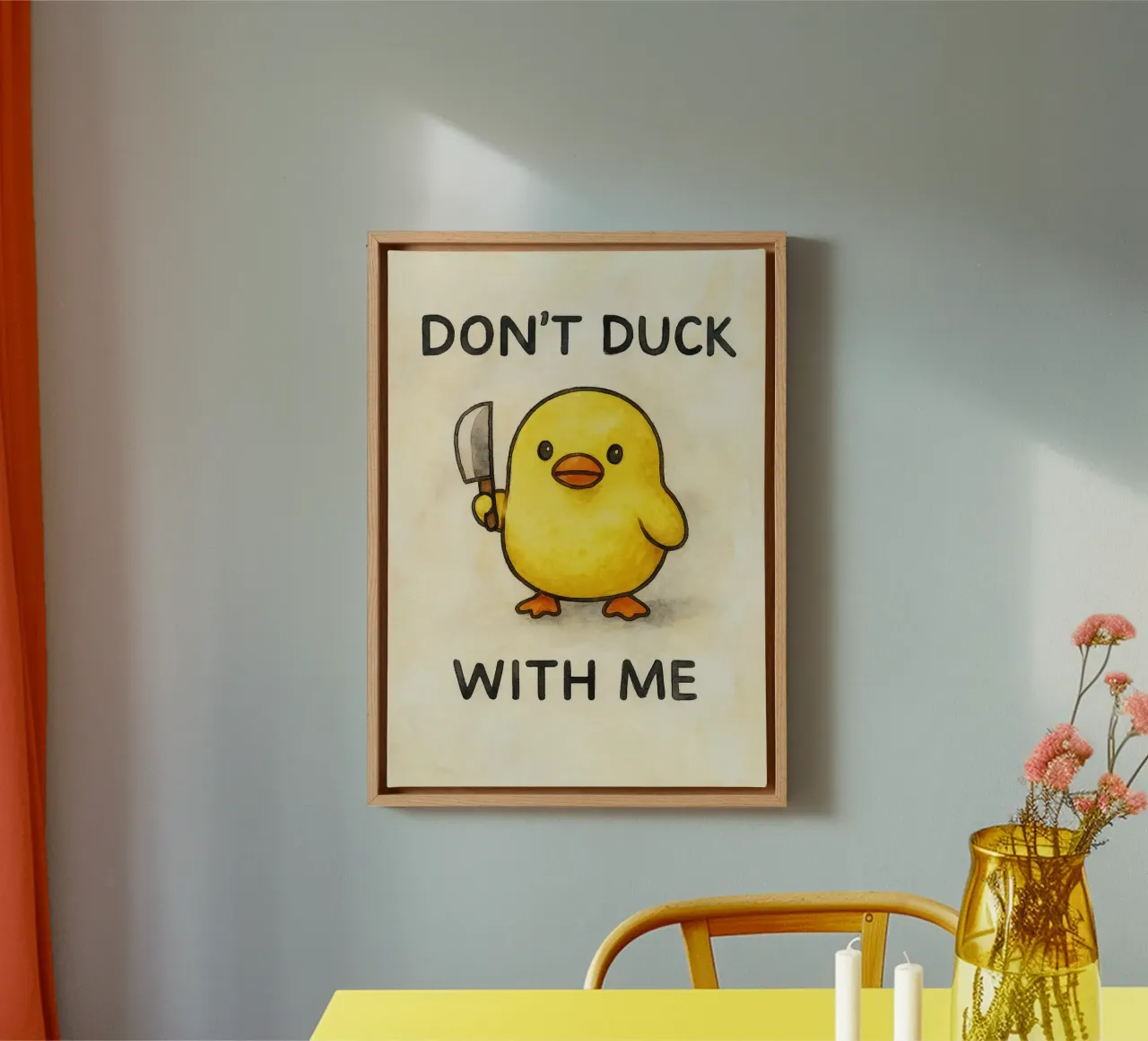 dodont duck with me funny ducknt duck with me funny duck Leinwand von cepeducks