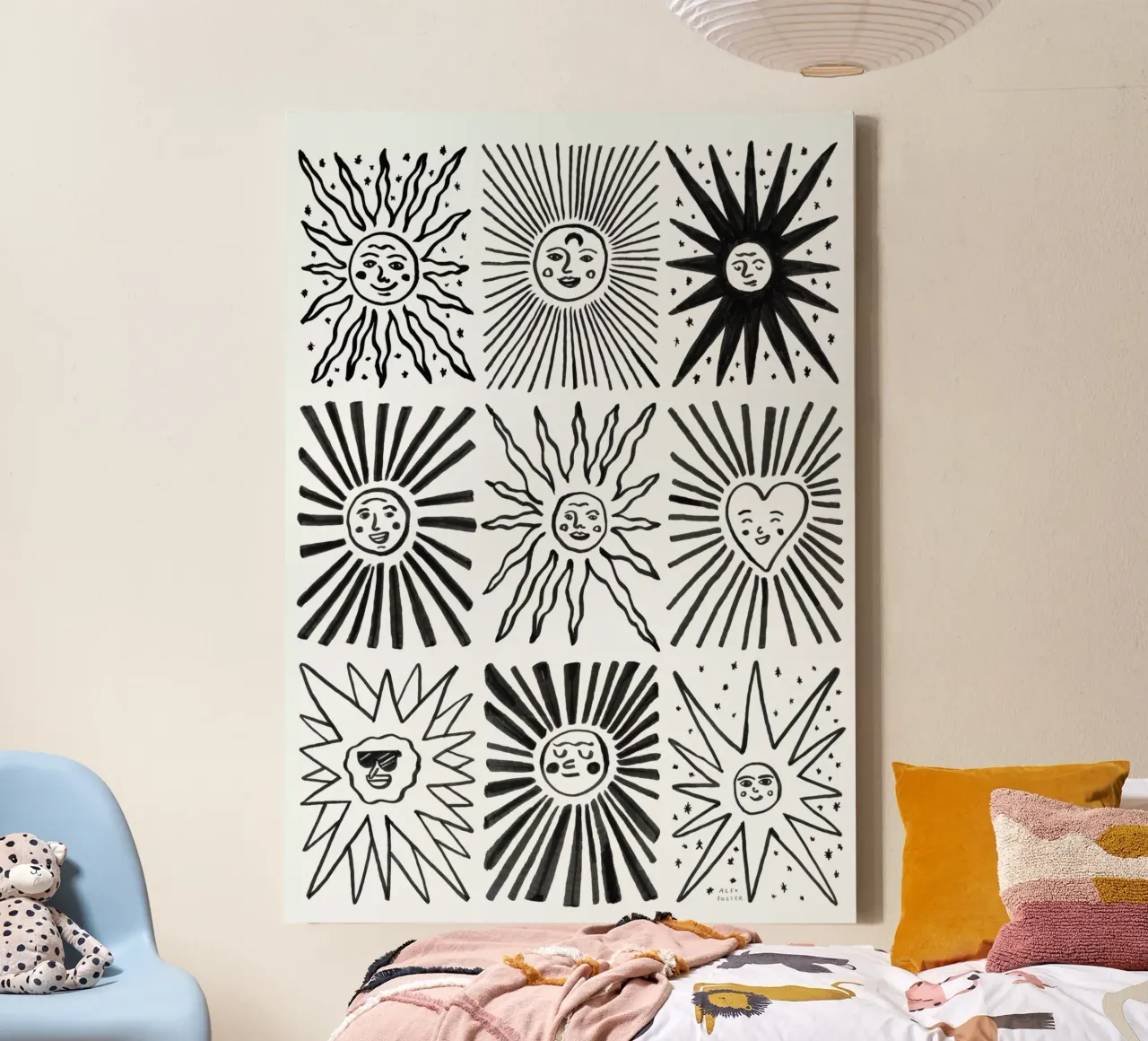 Sun Faces canvas by Alex Foster