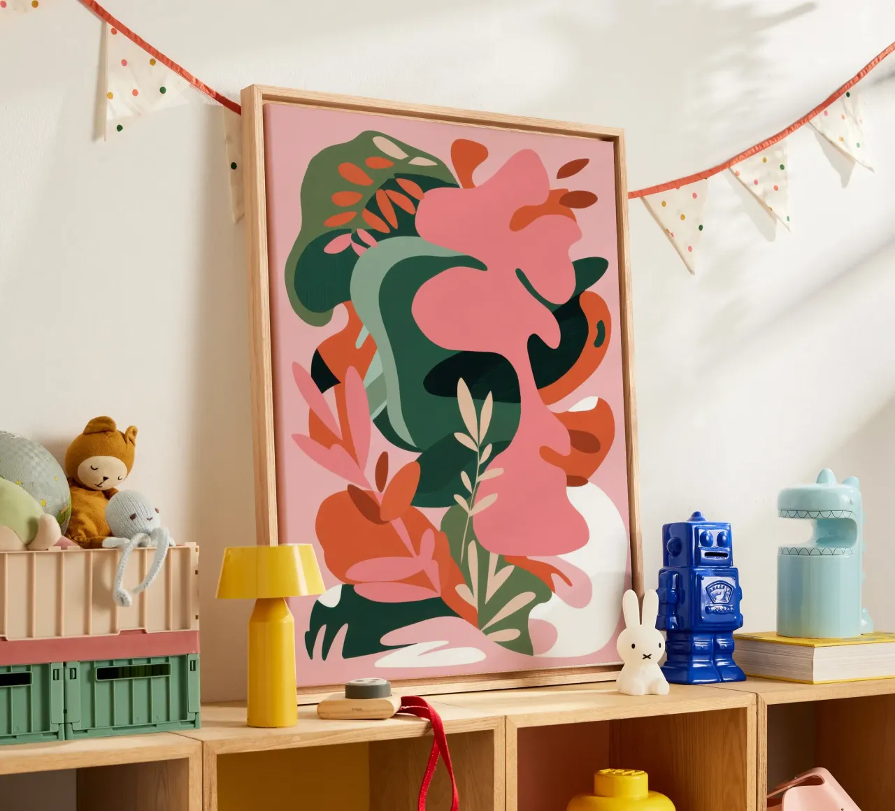 Forme organiche fluenti tela con Cornice a cassetta da Wish Studio