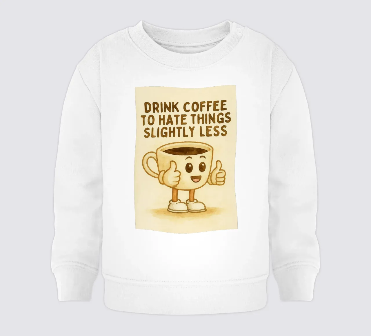 bere caffè per odiare un po' meno le cose felpa neonato da cepeducks