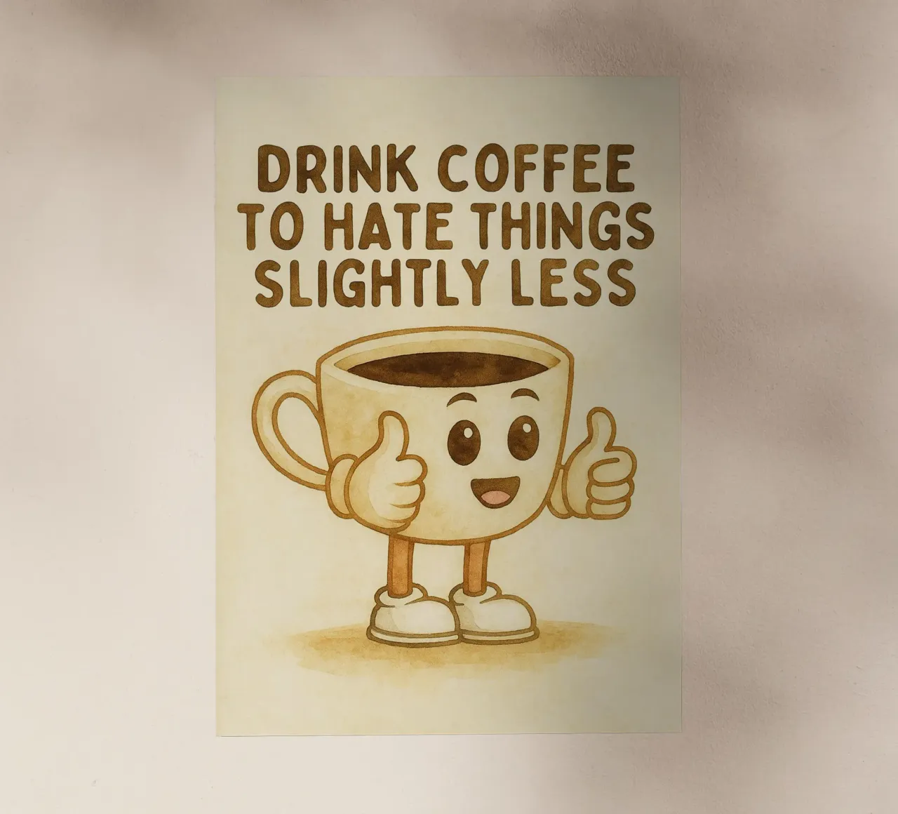 bere caffè per odiare un po' meno le cose pellicola backlit da cepeducks