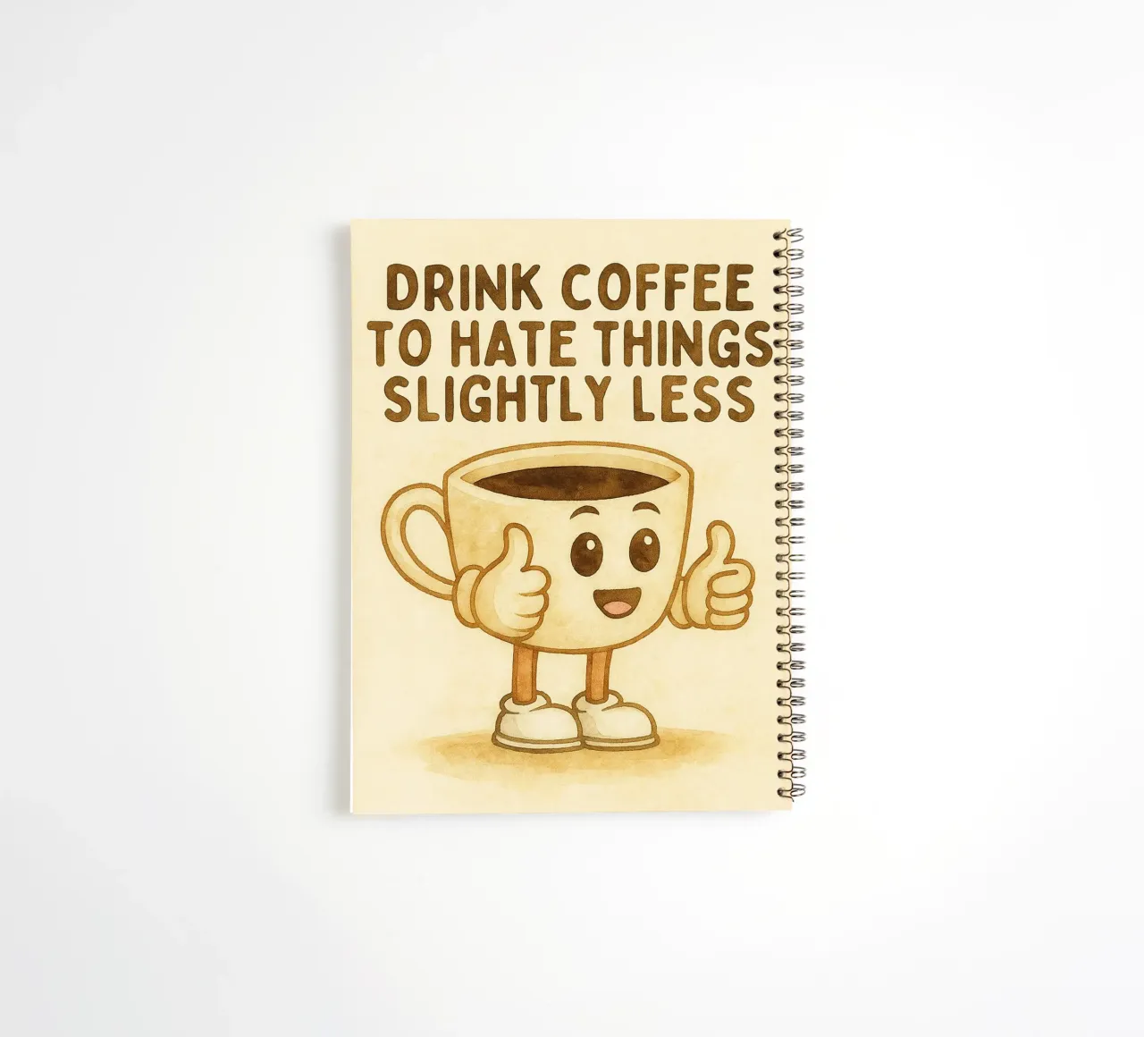 bere caffè per odiare un po' meno le cose diario ad anelli da cepeducks