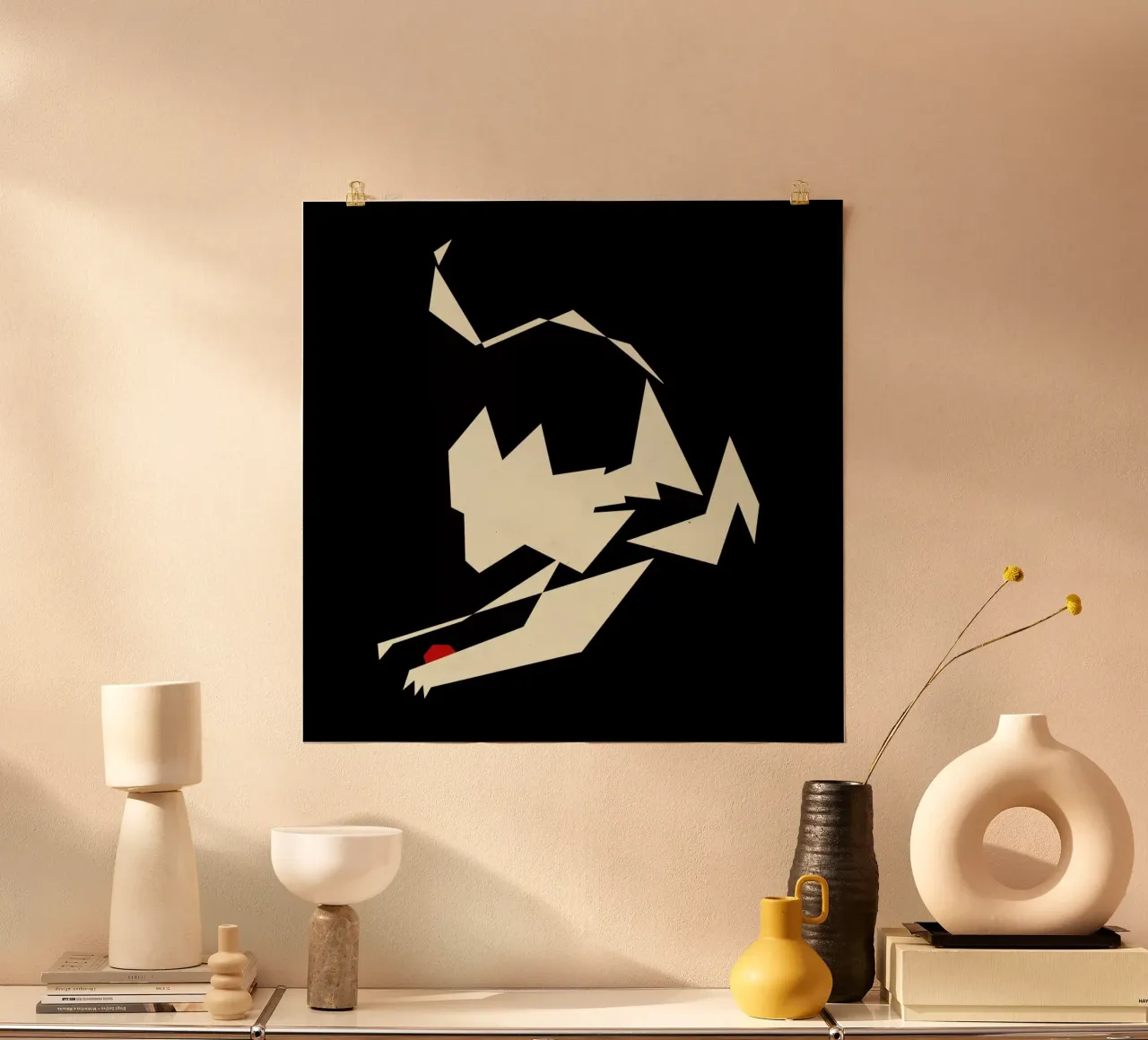 A cat is a cat poster con telaio in legno da Yetiland