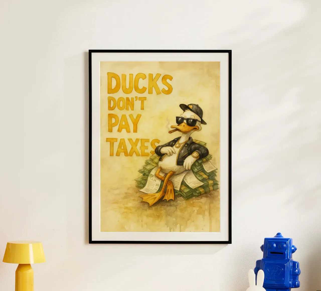 le anatre non pagano le tasse poster da cepeducks