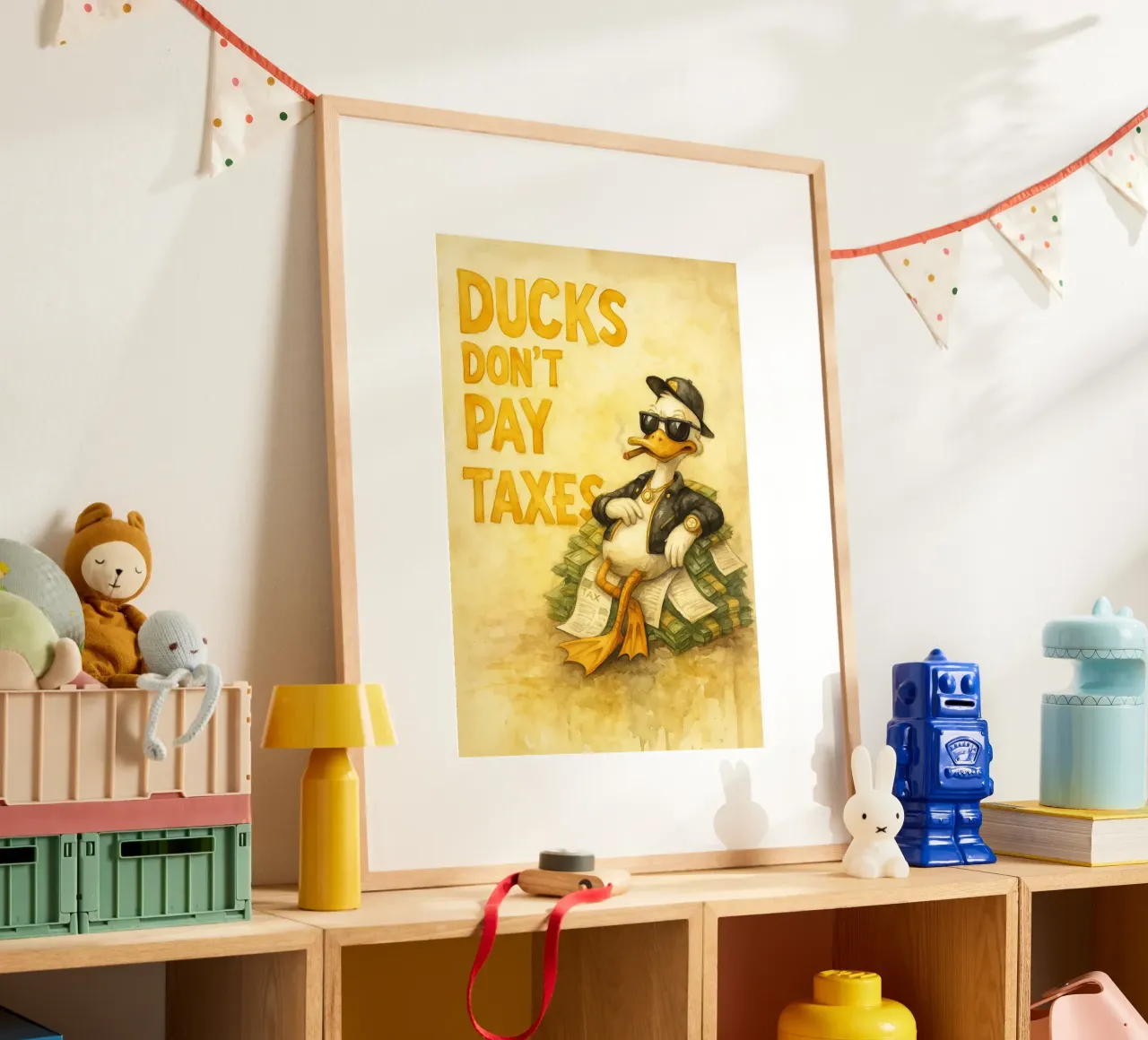 le anatre non pagano le tasse poster da cepeducks