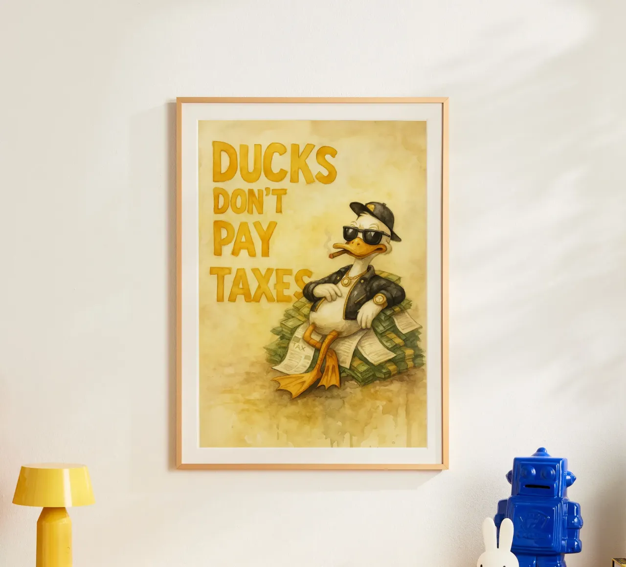 le anatre non pagano le tasse poster da cepeducks