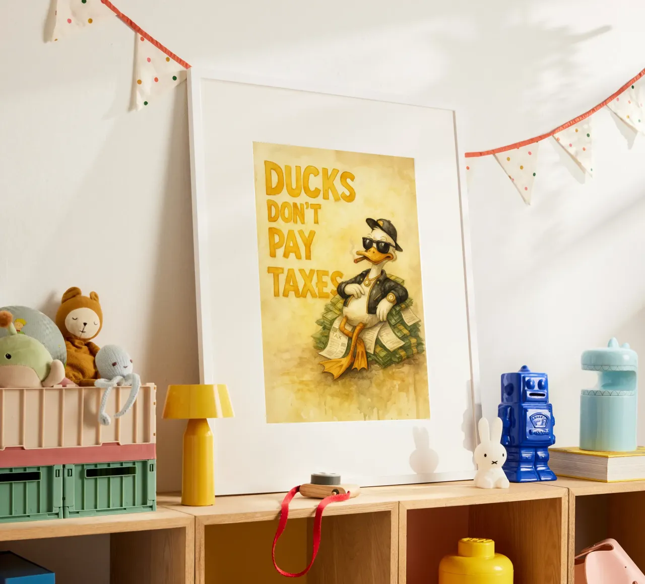 le anatre non pagano le tasse poster da cepeducks