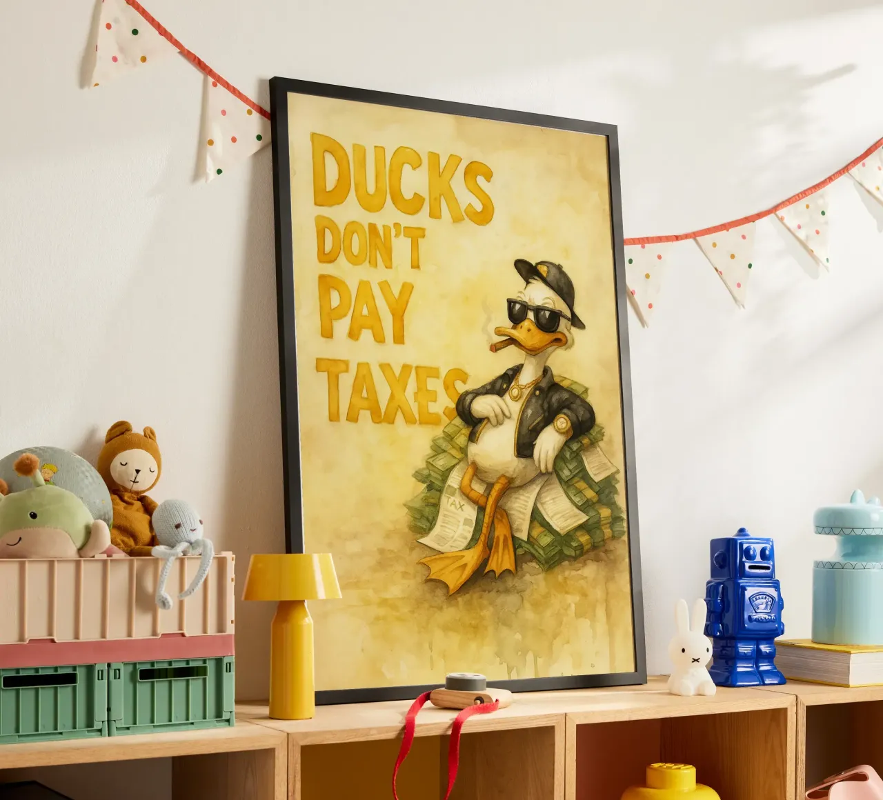 le anatre non pagano le tasse poster da cepeducks