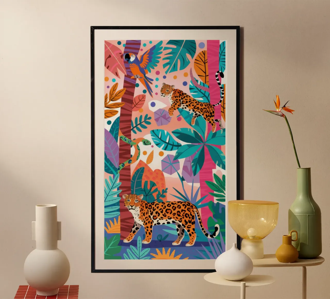 Leopardi Giungla Vivida poster da Heaven Craft
