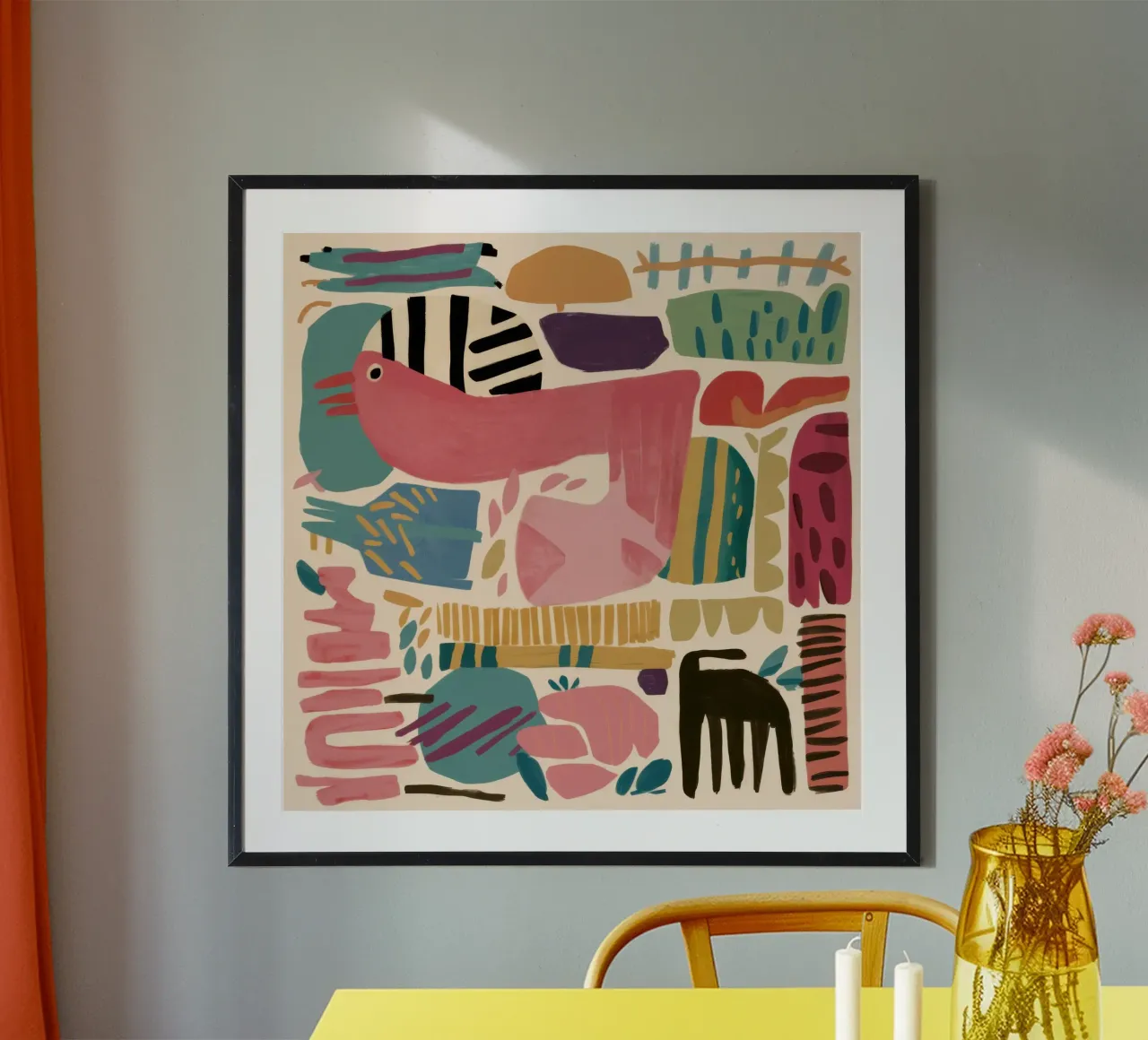 Colline feline astratte poster da Heaven Craft