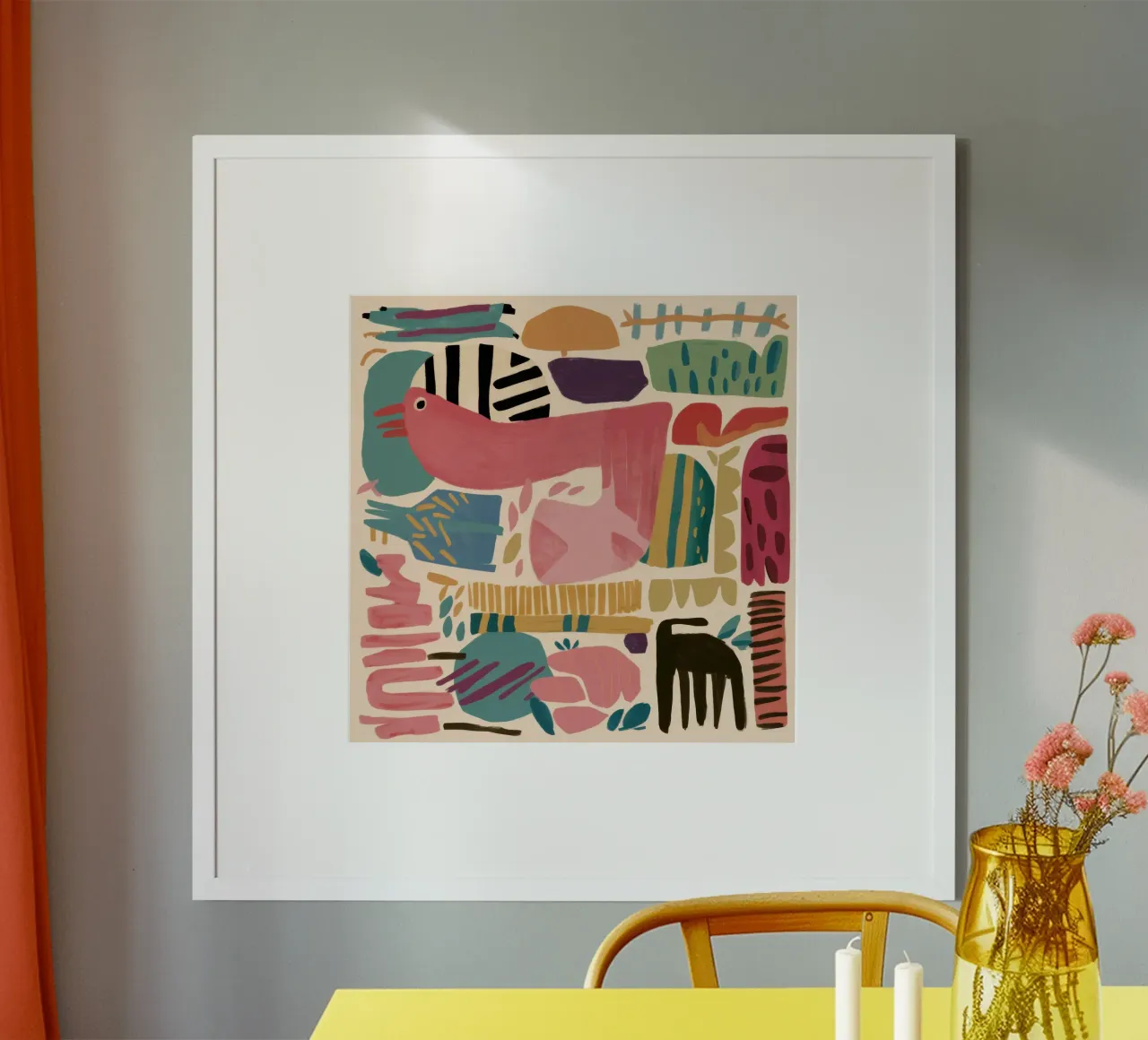 Colline feline astratte poster da Heaven Craft