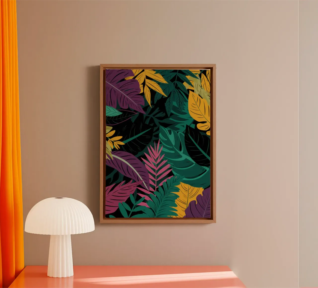 Middernacht juweel jungle canvas met Baklijst van Echo Saber