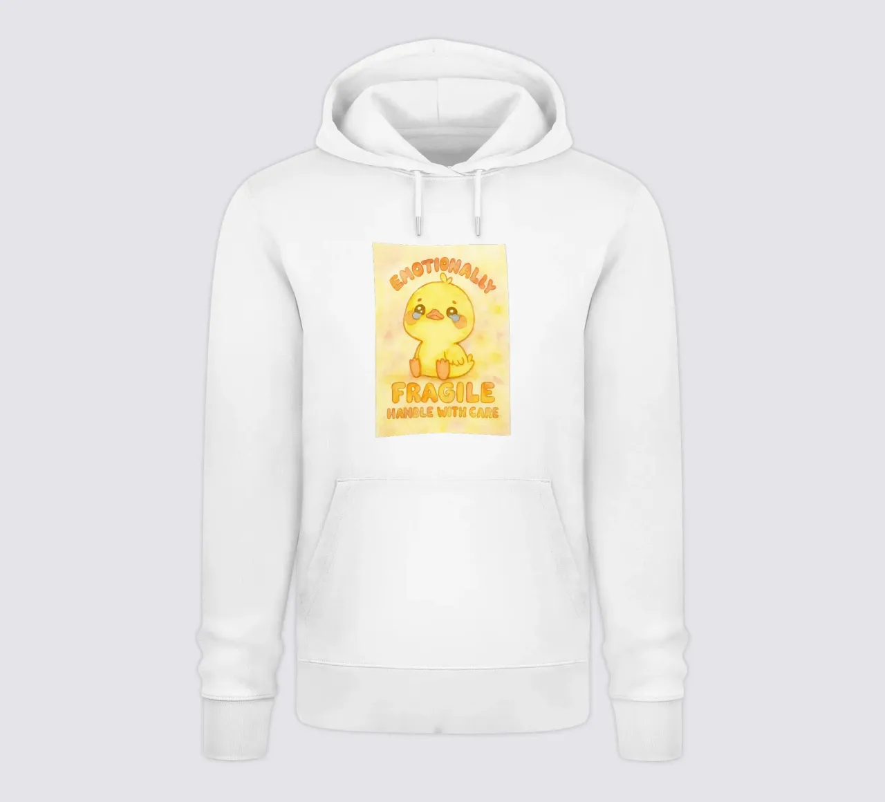 emotivamente fragile maneggiare con cura divertente anatra triste felpa con cappuccio da cepeducks
