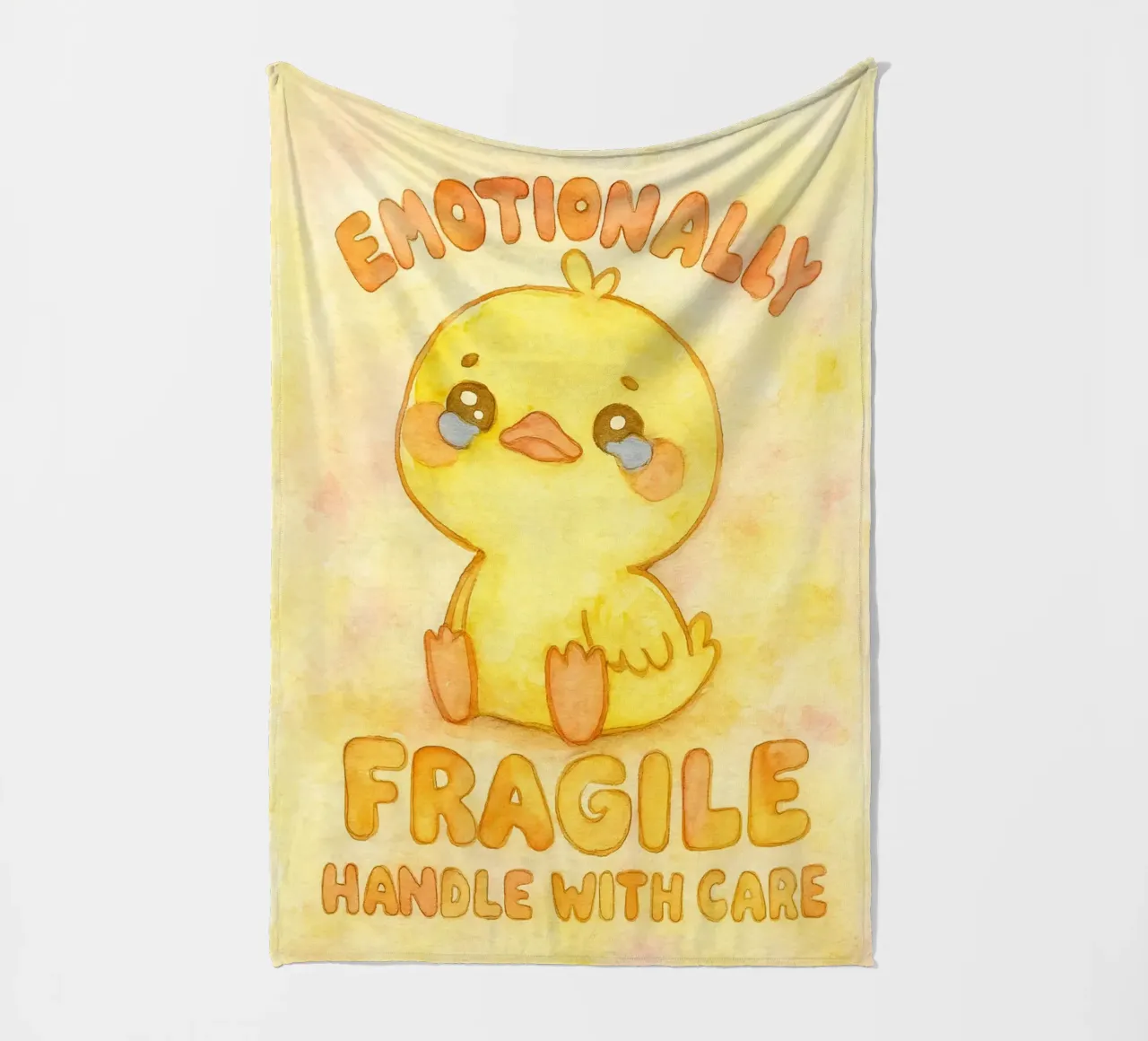 emotivamente fragile maneggiare con cura divertente anatra triste coperta in pile da cepeducks