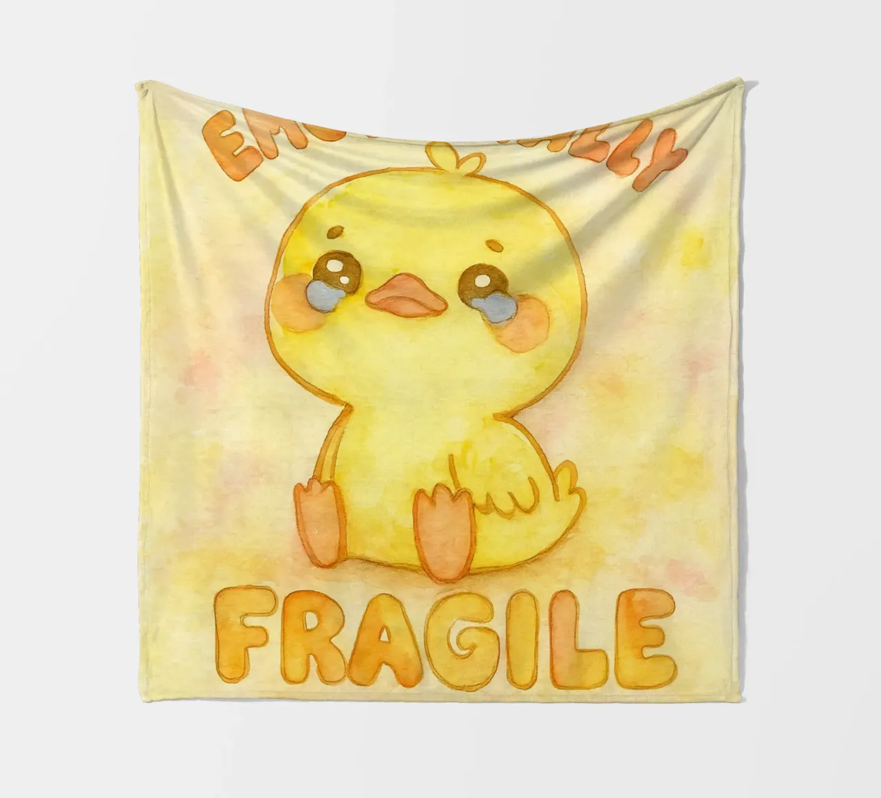 emotivamente fragile maneggiare con cura divertente anatra triste coperta in pile da cepeducks