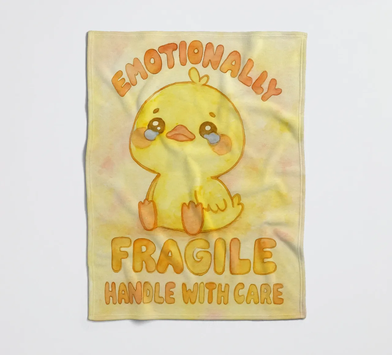 emotivamente fragile maneggiare con cura divertente anatra triste coperta in pile da cepeducks
