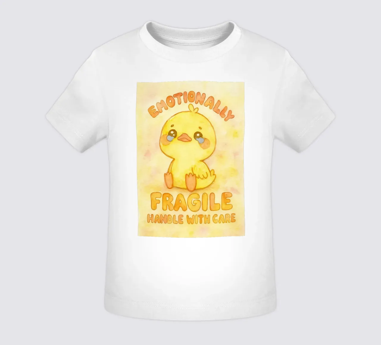 emotivamente fragile maneggiare con cura divertente anatra triste maglietta neonato da cepeducks