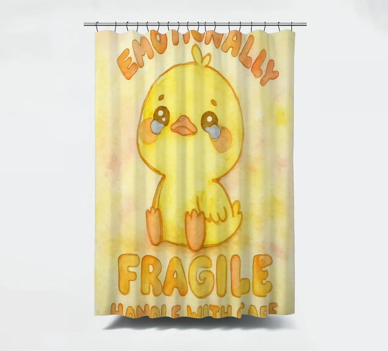 emotivamente fragile maneggiare con cura divertente anatra triste tenda da doccia da cepeducks