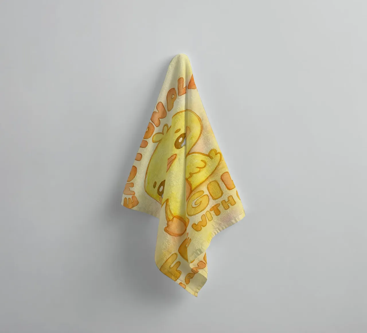 emotionally fragile handle with care funny sad duck towel by cepeducks