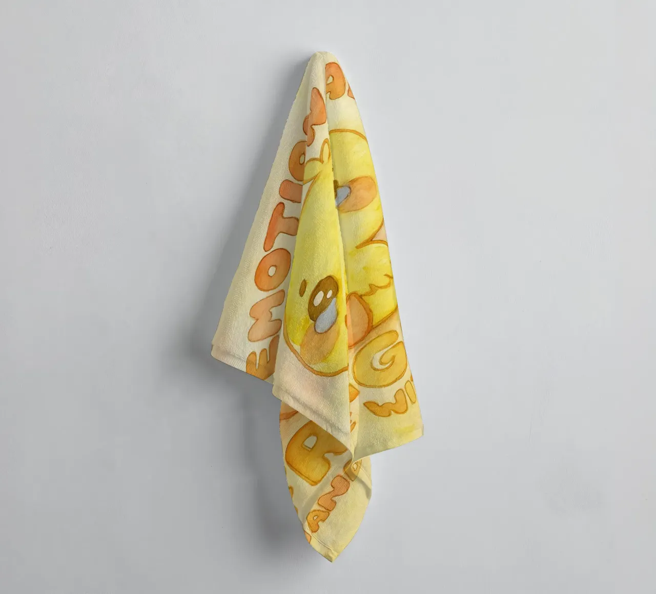 emotionally fragile handle with care funny sad duck towel by cepeducks