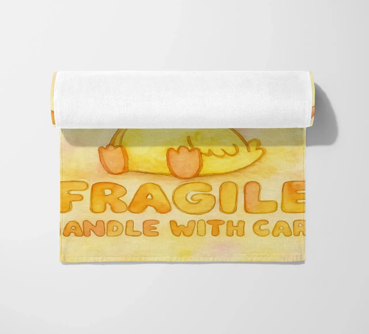 émotionnellement fragile à manipuler avec précaution drôle triste canard serviette de plage de cepeducks