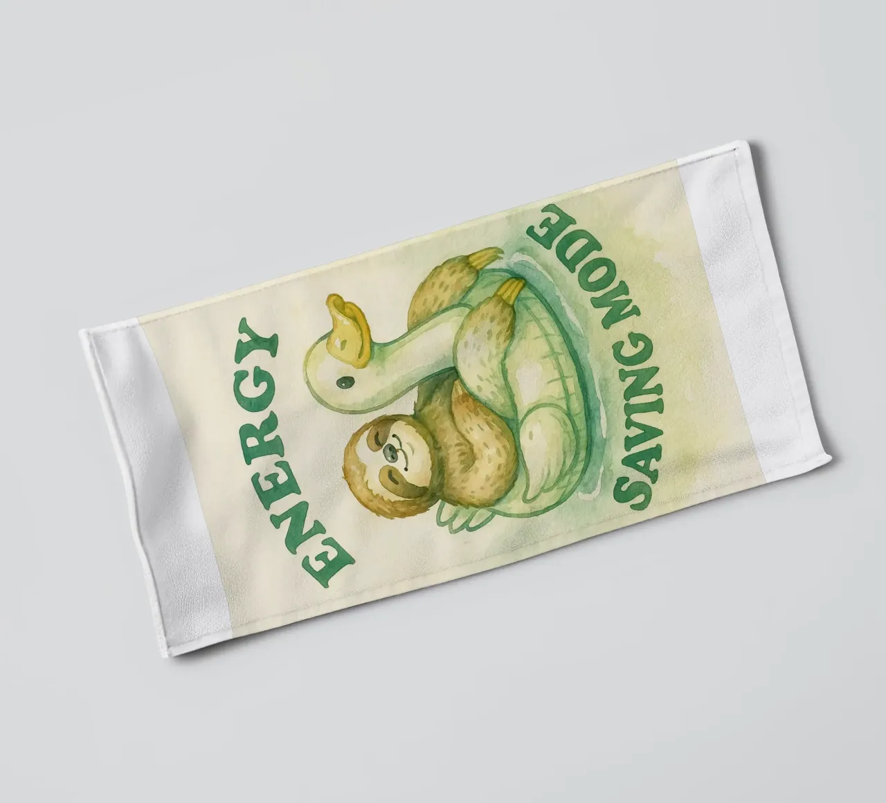energy saving mode funny sloth towel by cepeducks