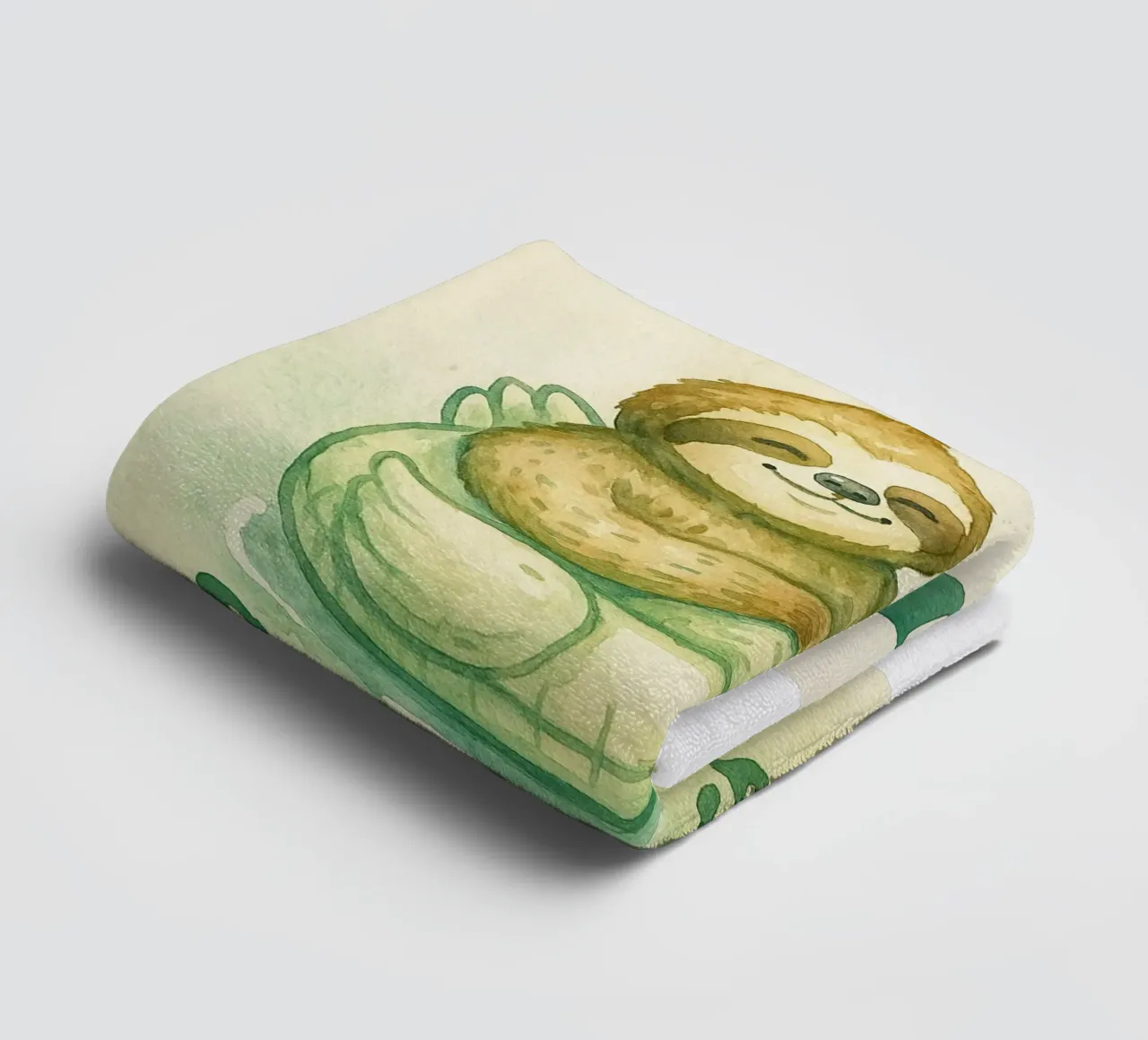 energy saving mode funny sloth towel by cepeducks