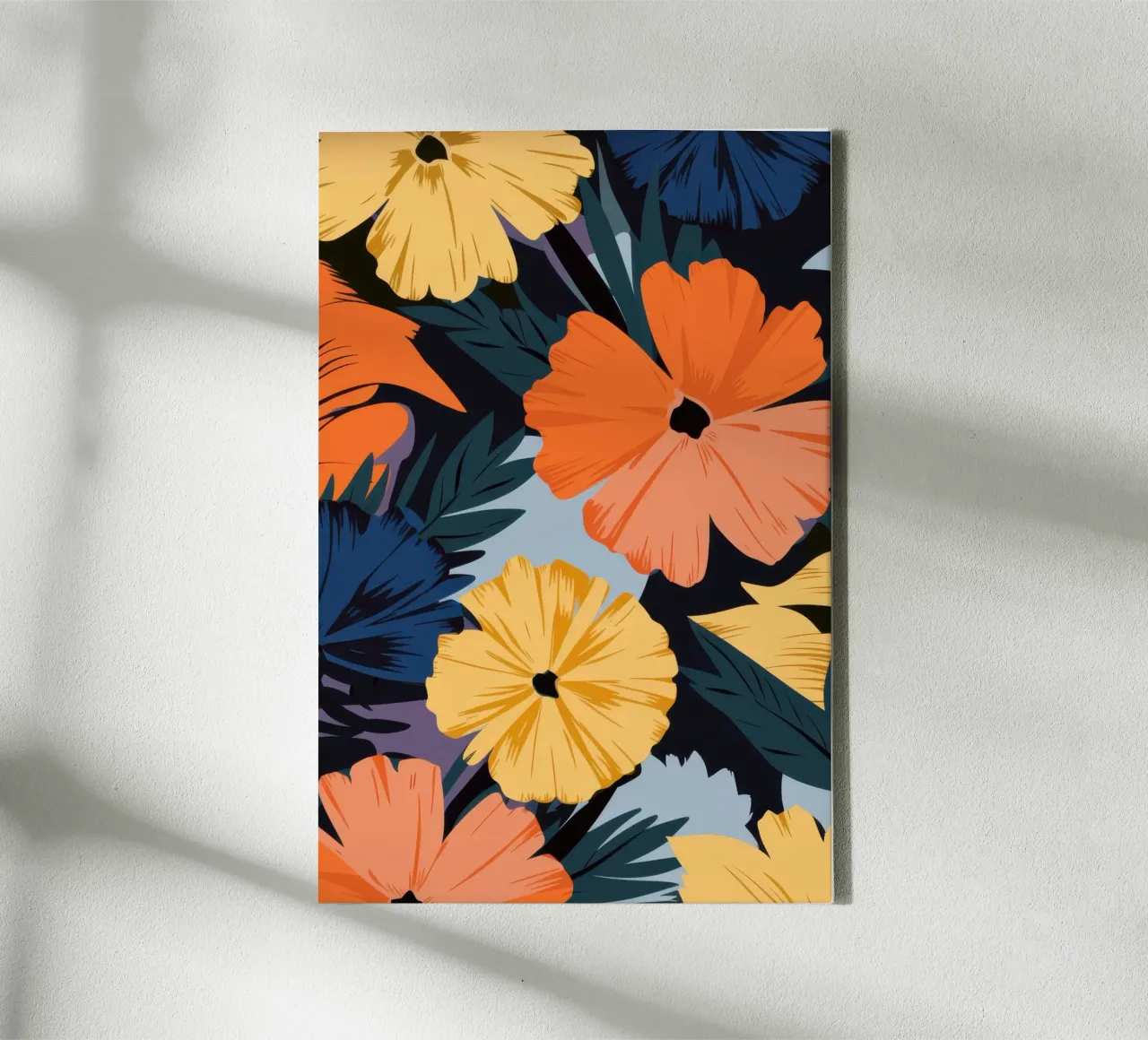 Gouds goudsbloem gaas canvas met Baklijst van Echo Saber