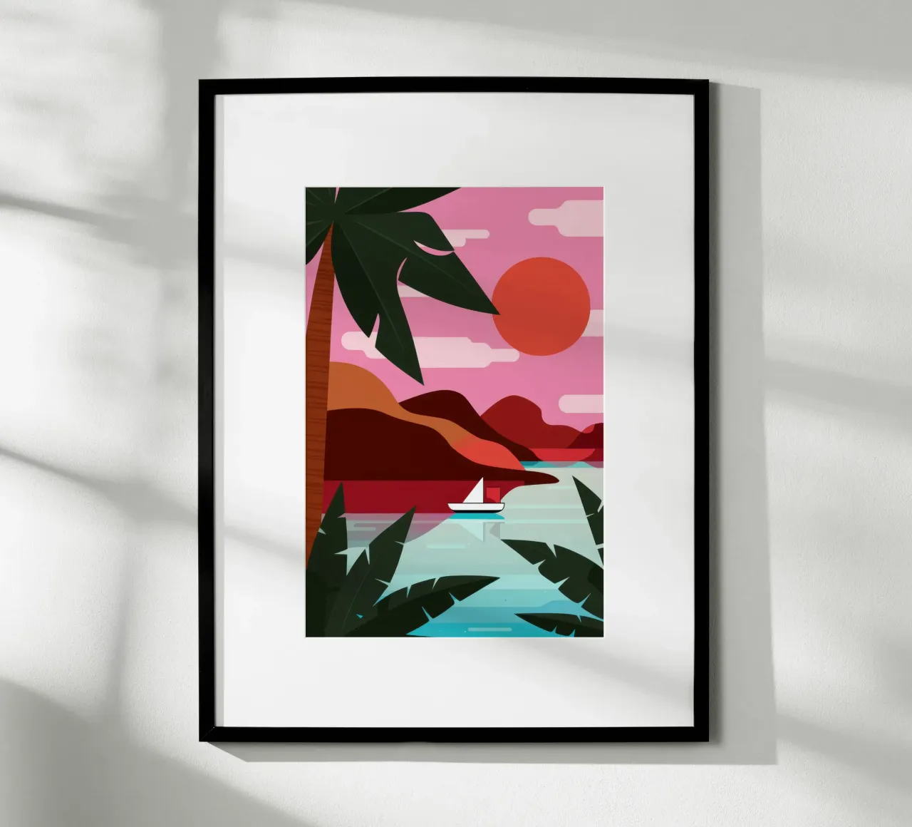 Palma del tramonto minimalista poster da Wish Studio