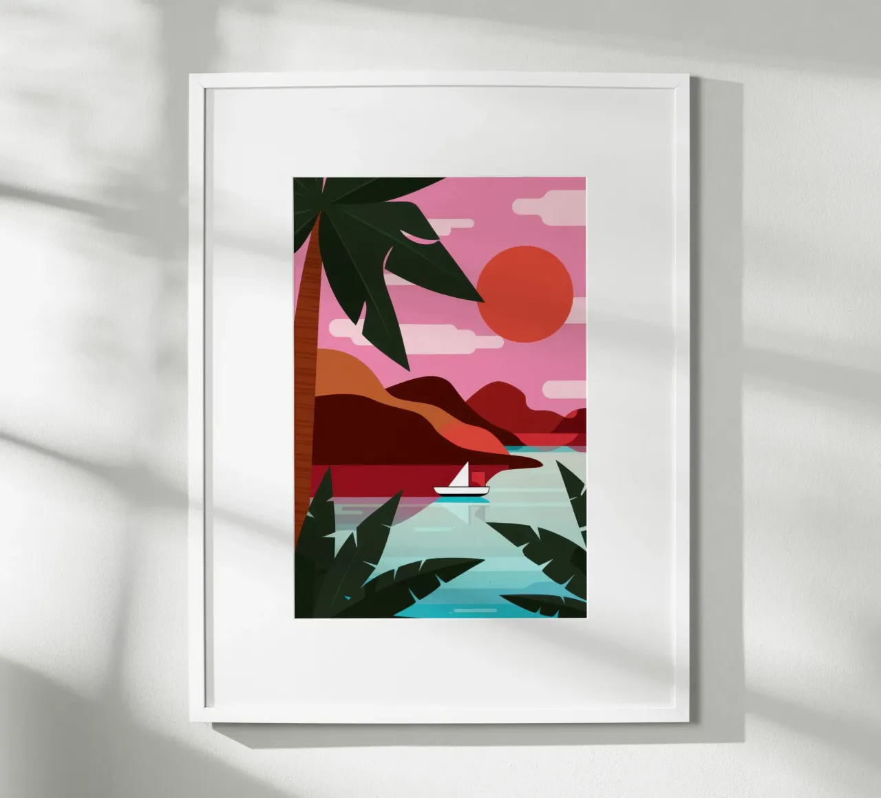 Palma del tramonto minimalista poster da Wish Studio