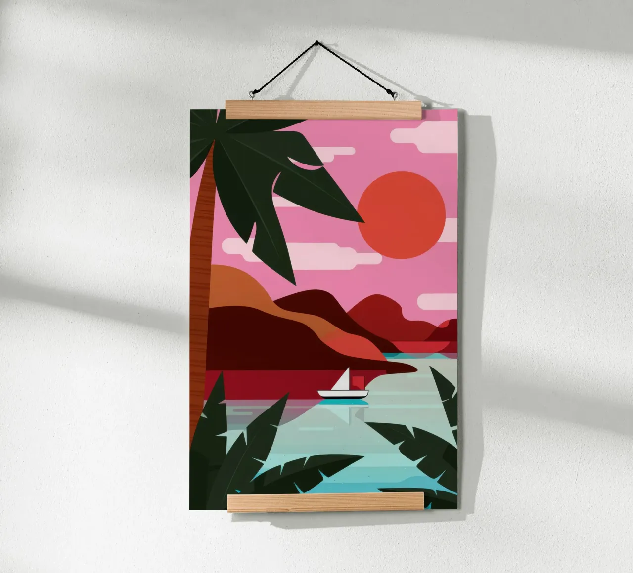 Palma del tramonto minimalista poster da Wish Studio
