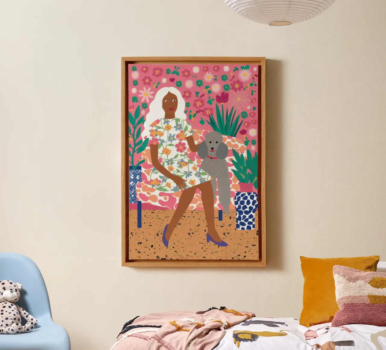 Joyful Rhythmic Dance canvas with Floater frame by Echo Saber