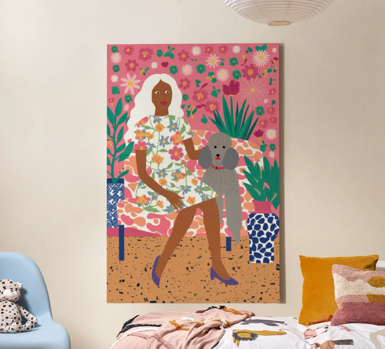 Joyful Rhythmic Dance canvas with Floater frame by Echo Saber